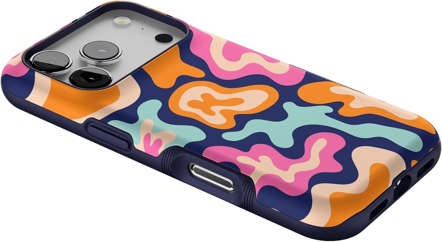 image:imageCasely iPhone 17 Pro Case Into the Wild Black Leopard Bold Protective Design MagSafe Compatible DesignMidnight Color Splash Abstract Retro