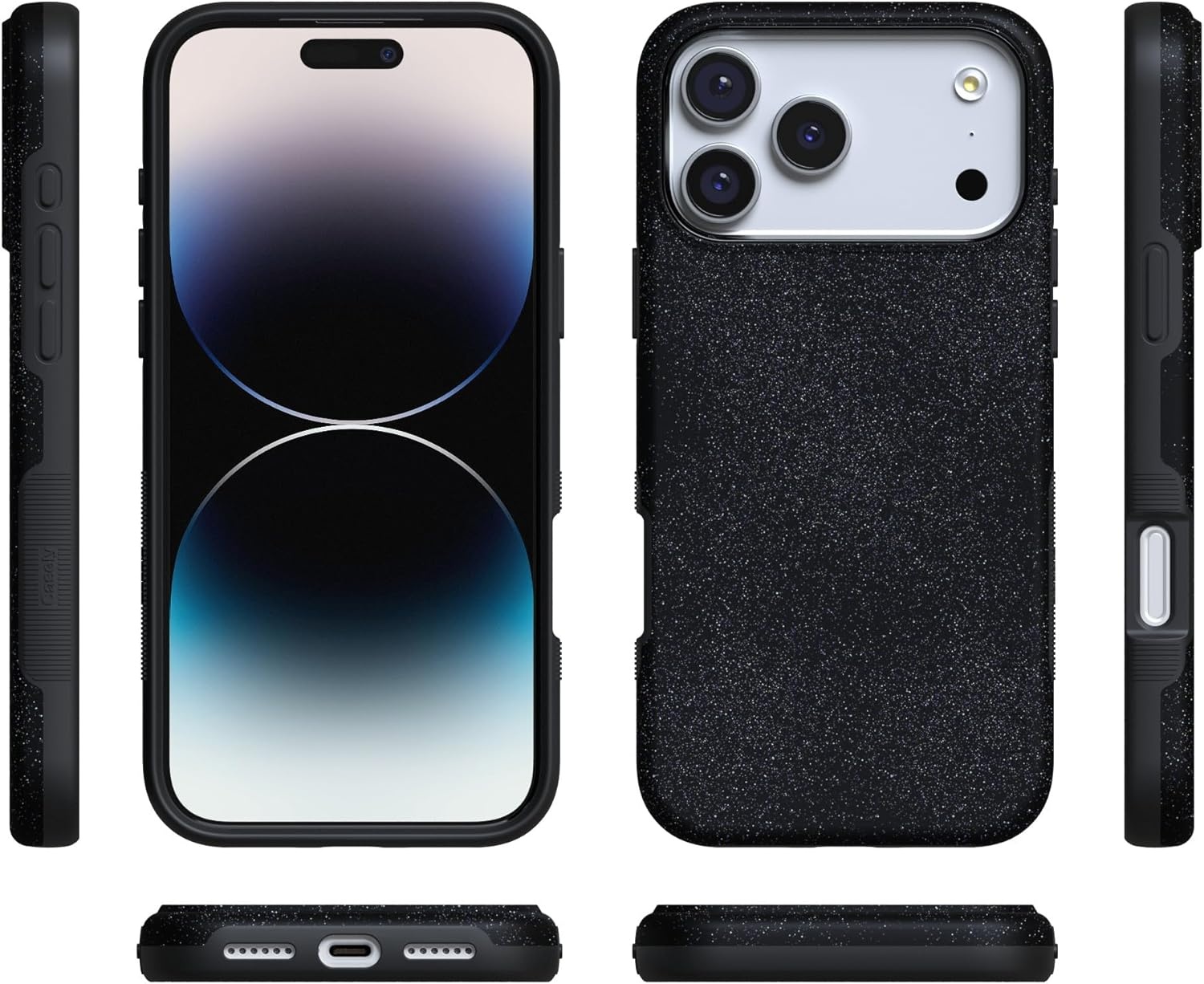 image:imageCasely iPhone 17 Pro Case Into the Wild Black Leopard Bold Protective Design MagSafe Compatible DesignMidnight Onyx Black Shimmer