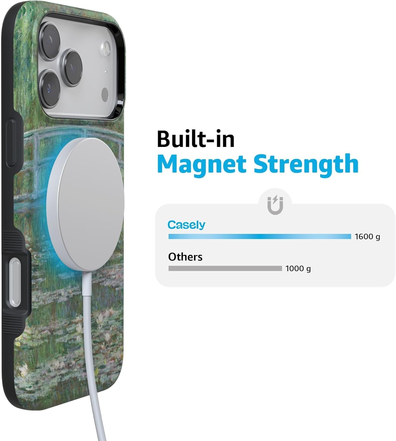 image:imageCasely iPhone 17 Pro Case Into the Wild Black Leopard Bold Protective Design MagSafe Compatible DesignMonets Bridge The Met Museum