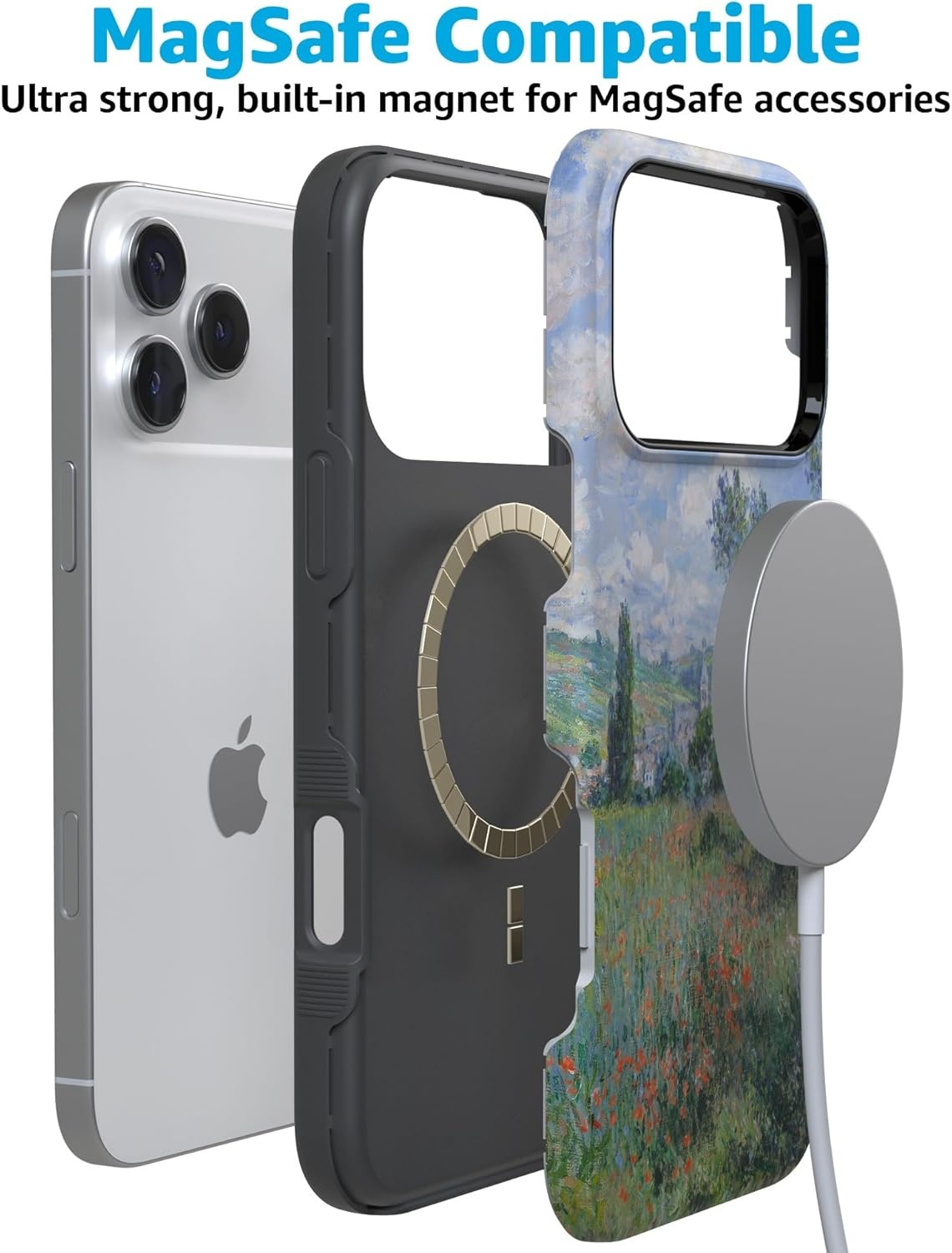 image:imageCasely iPhone 17 Pro Case Into the Wild Black Leopard Bold Protective Design MagSafe Compatible DesignMonets View The Met Museum