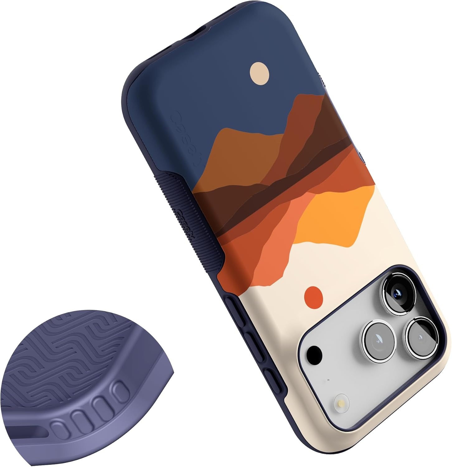 image:imageCasely iPhone 17 Pro Case Into the Wild Black Leopard Bold Protective Design MagSafe Compatible DesignOpposites Attract Day Night Colorblock Mt