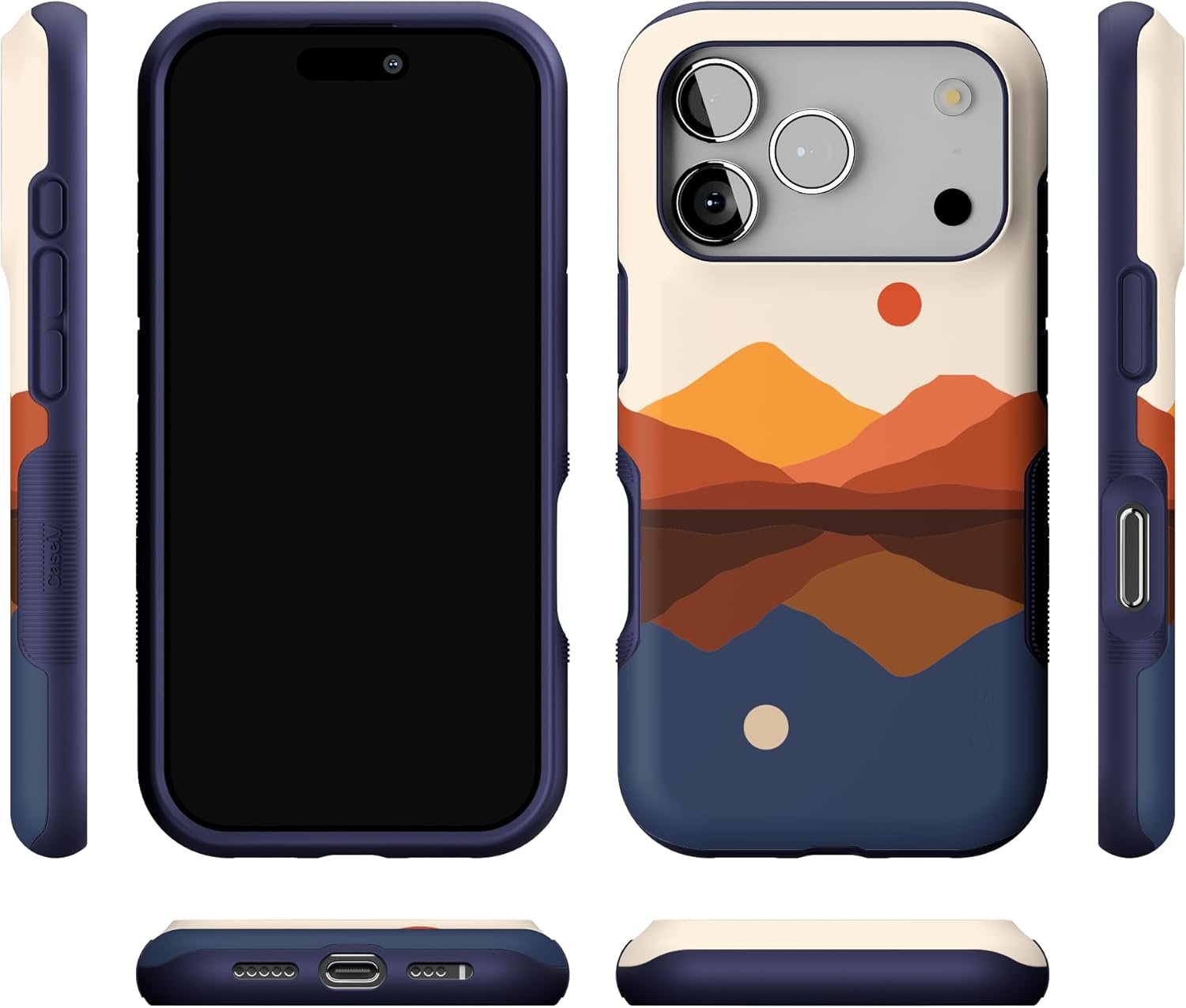image:imageCasely iPhone 17 Pro Case Into the Wild Black Leopard Bold Protective Design MagSafe Compatible DesignOpposites Attract Day Night Colorblock Mt
