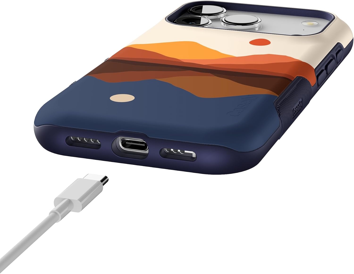 image:imageCasely iPhone 17 Pro Case Into the Wild Black Leopard Bold Protective Design MagSafe Compatible DesignOpposites Attract Day Night Colorblock Mt