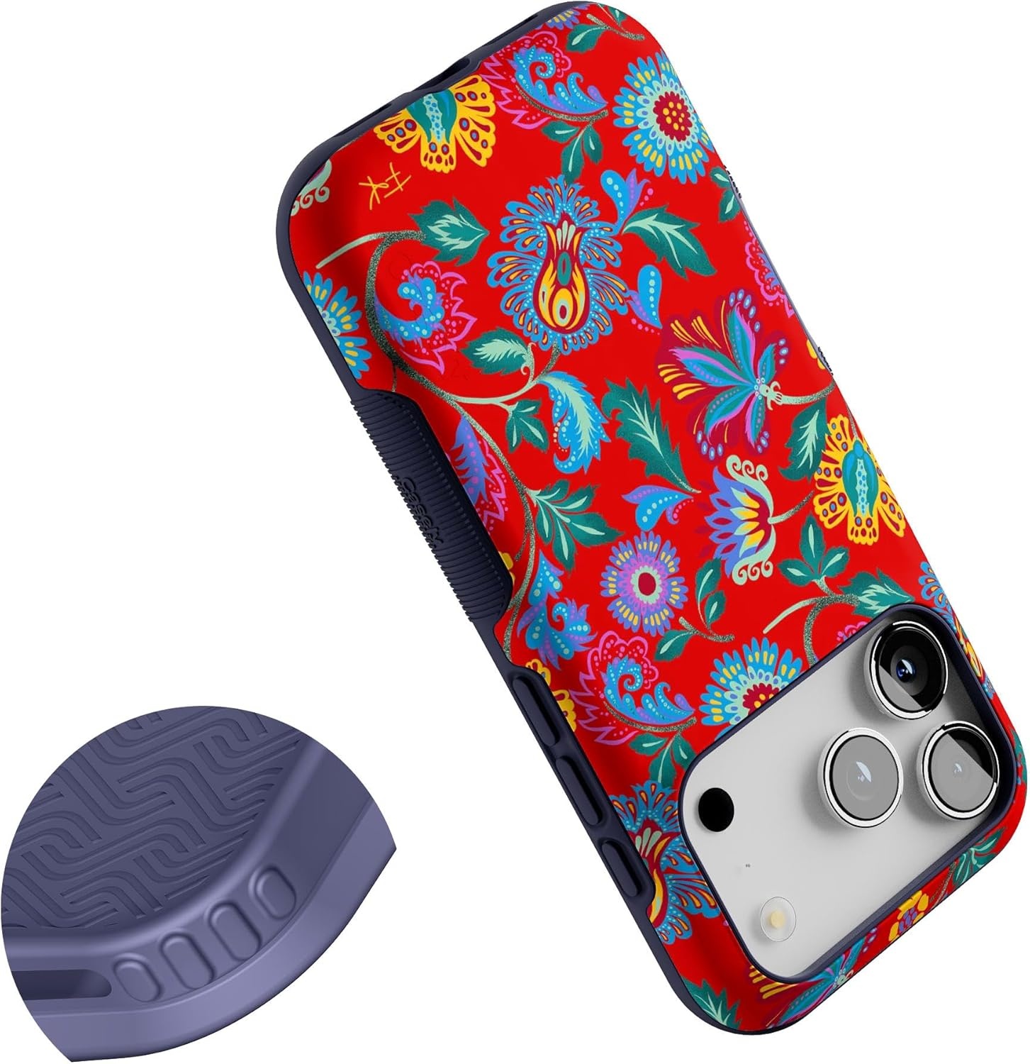 image:imageCasely iPhone 17 Pro Case Into the Wild Black Leopard Bold Protective Design MagSafe Compatible DesignPainted Flowers Frida Kahlo Floral