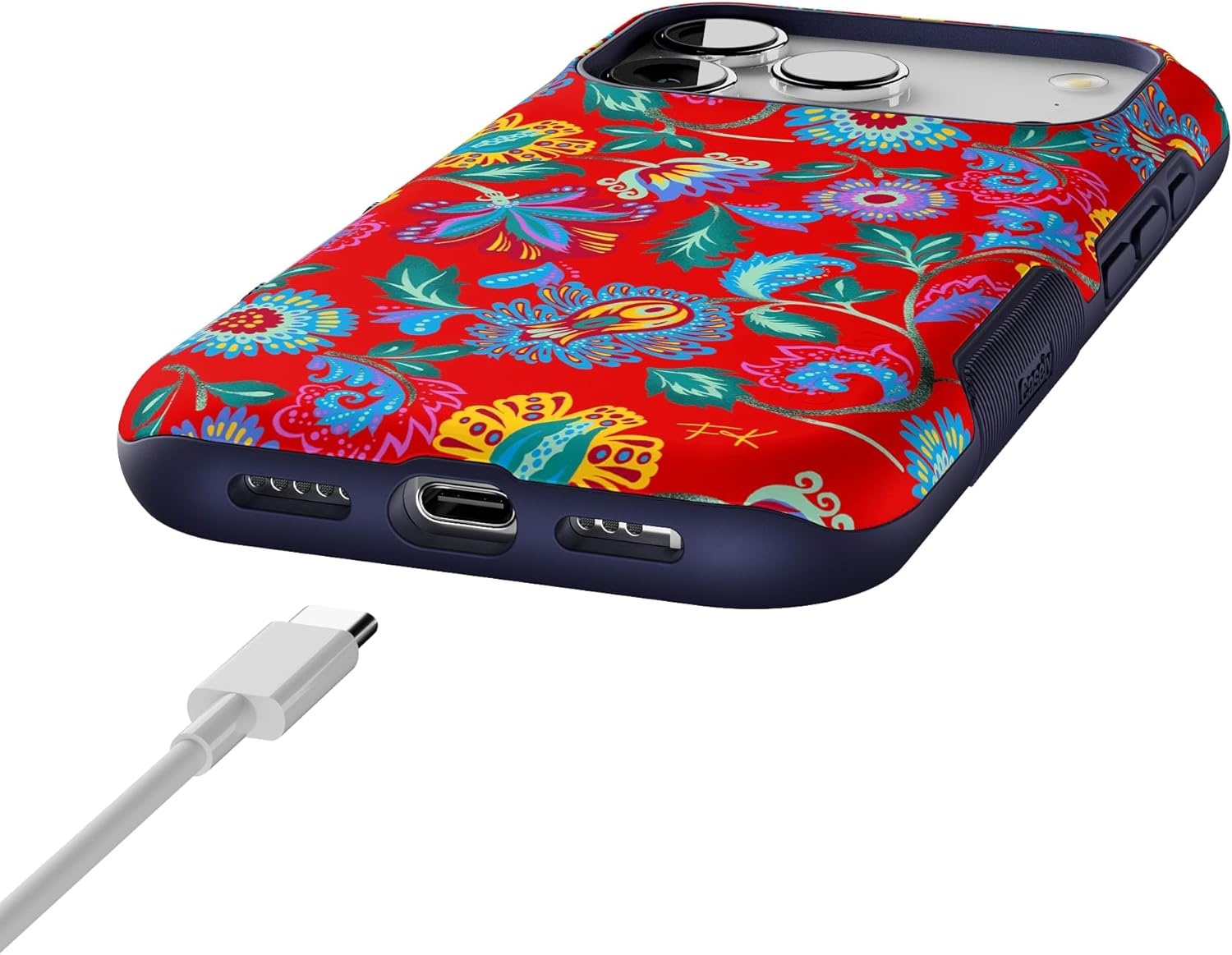 image:imageCasely iPhone 17 Pro Case Into the Wild Black Leopard Bold Protective Design MagSafe Compatible DesignPainted Flowers Frida Kahlo Floral