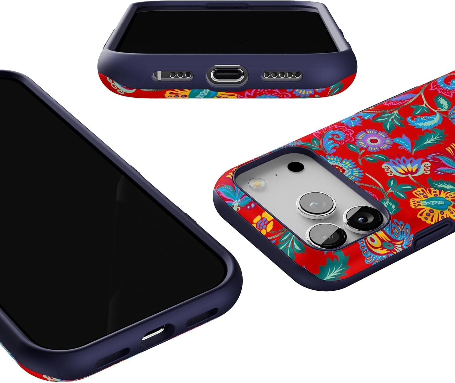 image:imageCasely iPhone 17 Pro Case Into the Wild Black Leopard Bold Protective Design MagSafe Compatible DesignPainted Flowers Frida Kahlo Floral