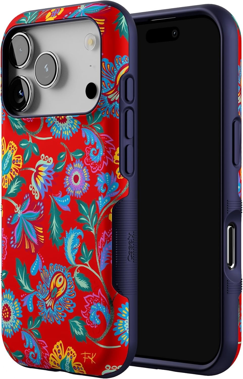 image:imageCasely iPhone 17 Pro Case Into the Wild Black Leopard Bold Protective Design MagSafe Compatible DesignPainted Flowers Frida Kahlo Floral