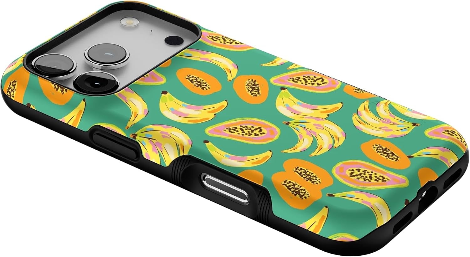 image:imageCasely iPhone 17 Pro Case Into the Wild Black Leopard Bold Protective Design MagSafe Compatible DesignPapaya Palms Dippin Daisys Tropical Vacation