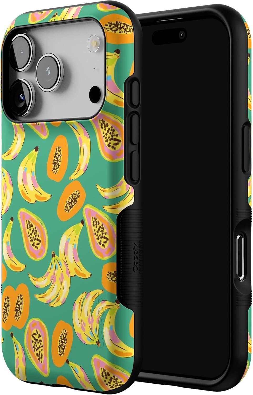 image:imageCasely iPhone 17 Pro Case Into the Wild Black Leopard Bold Protective Design MagSafe Compatible DesignPapaya Palms Dippin Daisys Tropical Vacation