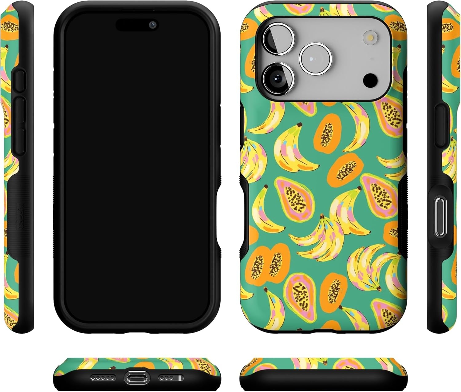 image:imageCasely iPhone 17 Pro Case Into the Wild Black Leopard Bold Protective Design MagSafe Compatible DesignPapaya Palms Dippin Daisys Tropical Vacation