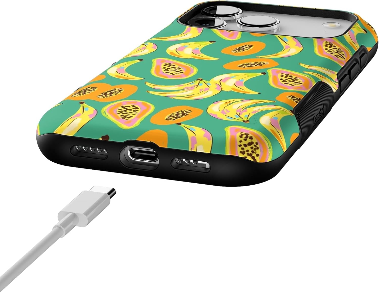 image:imageCasely iPhone 17 Pro Case Into the Wild Black Leopard Bold Protective Design MagSafe Compatible DesignPapaya Palms Dippin Daisys Tropical Vacation