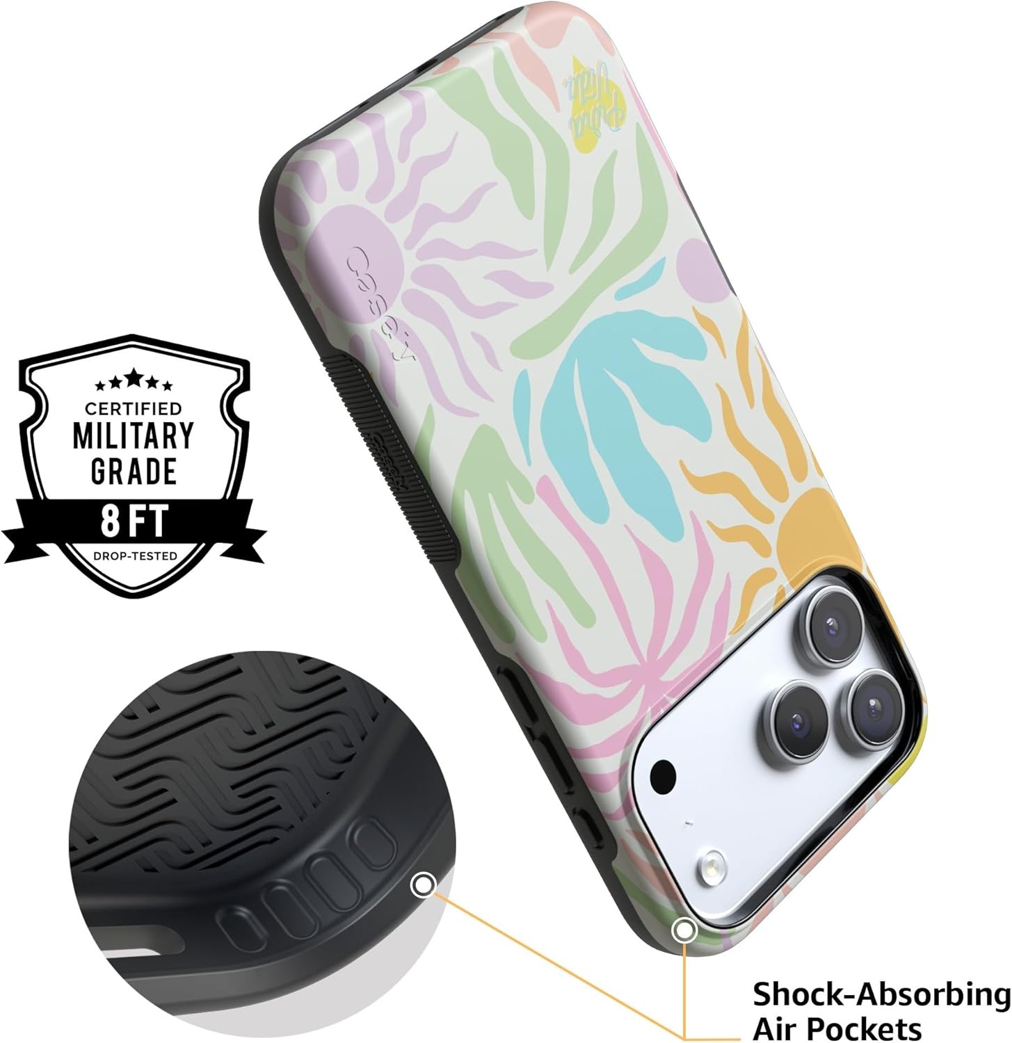 image:imageCasely iPhone 17 Pro Case Into the Wild Black Leopard Bold Protective Design MagSafe Compatible DesignPura Vida Oasis
