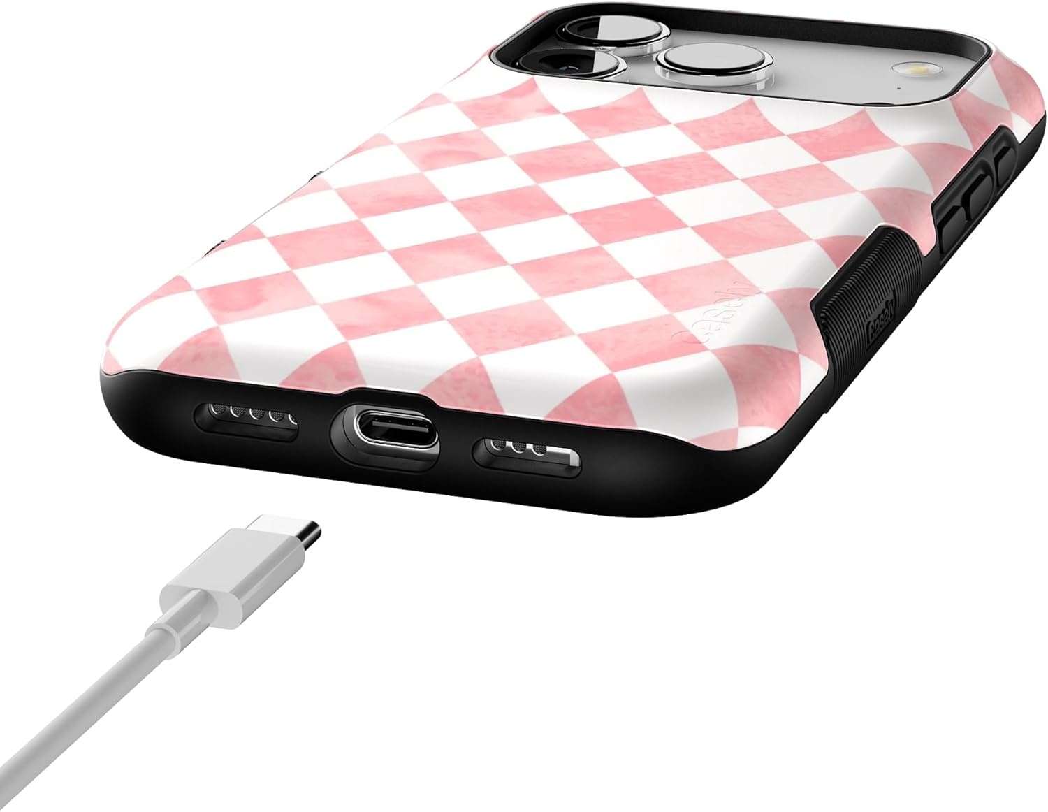 image:imageCasely iPhone 17 Pro Case Into the Wild Black Leopard Bold Protective Design MagSafe Compatible DesignQueen of Diamonds Pink Watercolor