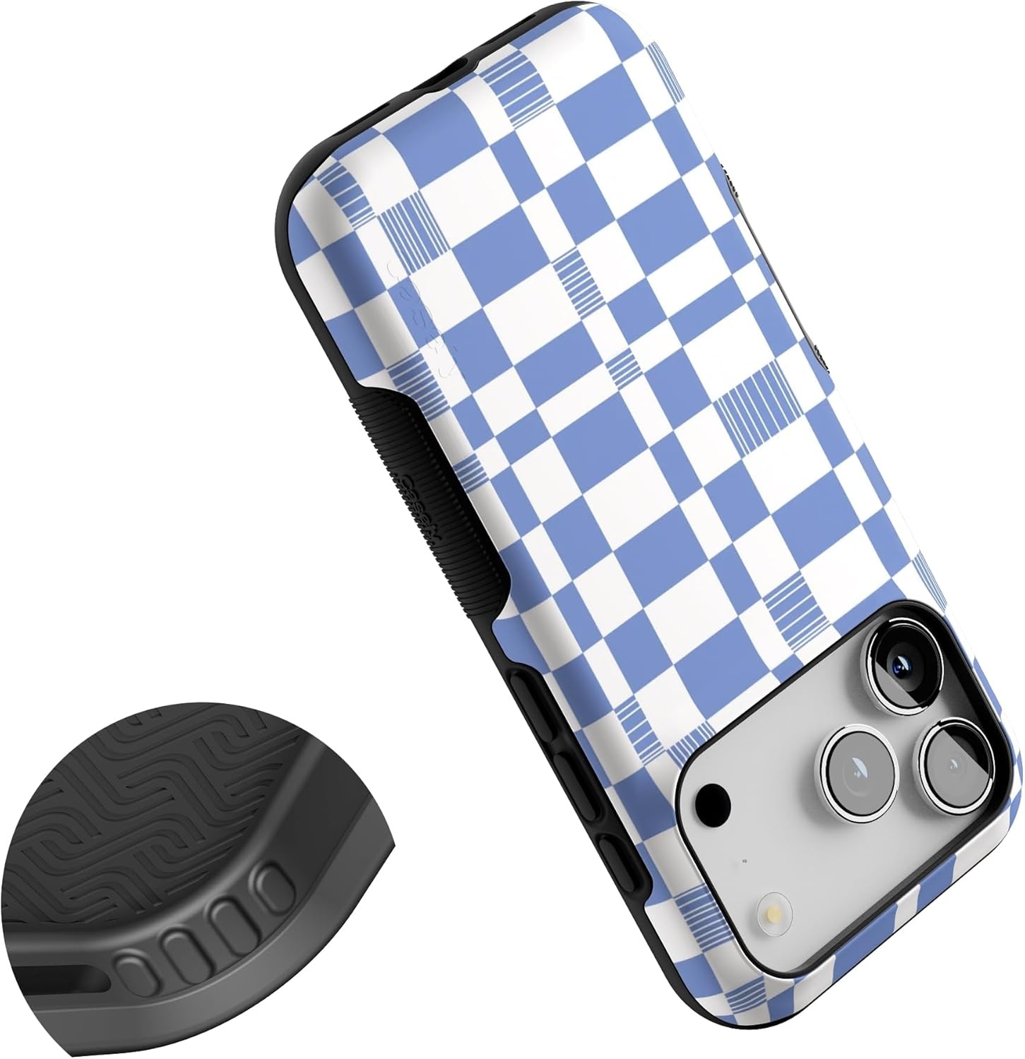 image:imageCasely iPhone 17 Pro Case Into the Wild Black Leopard Bold Protective Design MagSafe Compatible DesignReality Check Periwinkle
