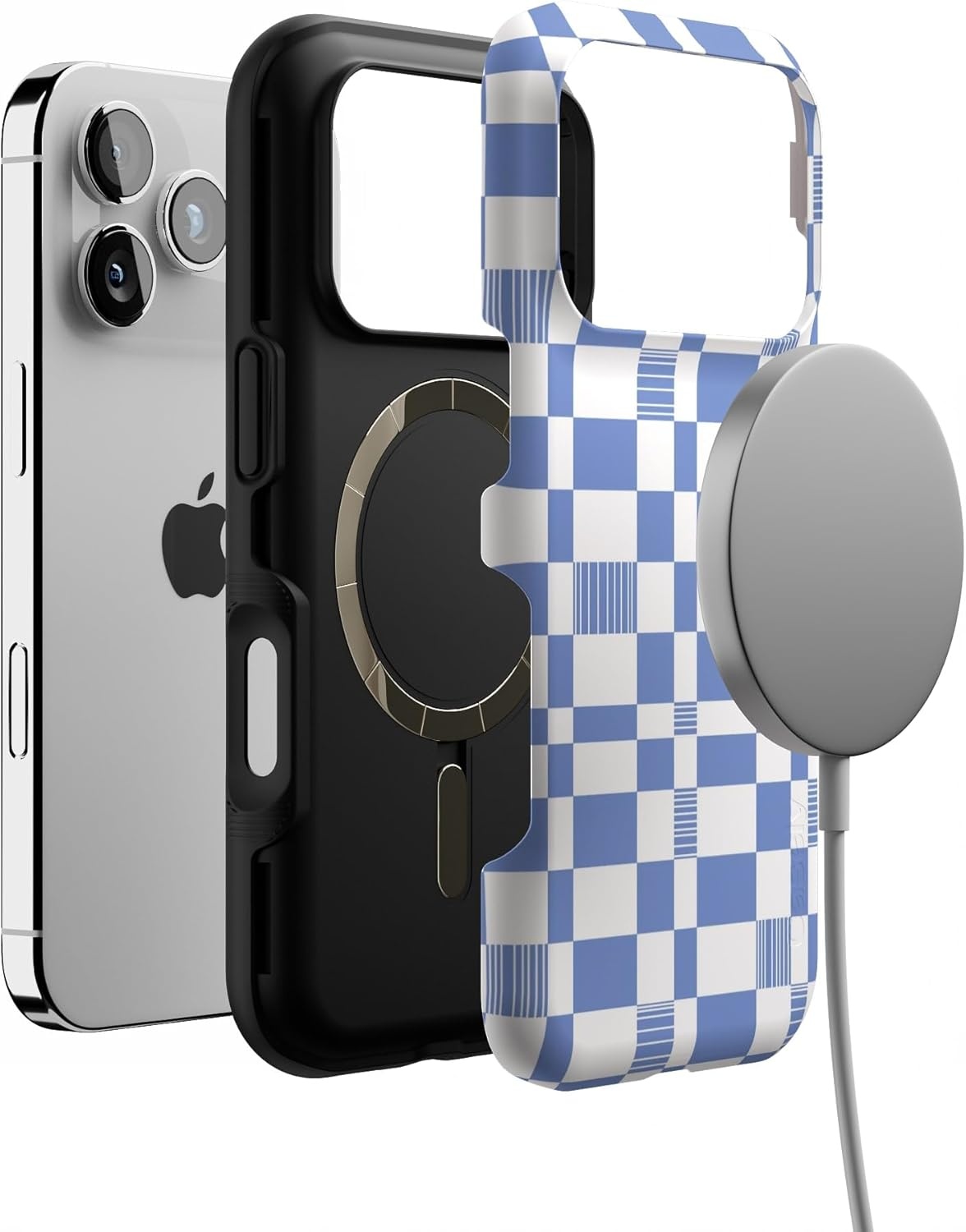 image:imageCasely iPhone 17 Pro Case Into the Wild Black Leopard Bold Protective Design MagSafe Compatible DesignReality Check Periwinkle