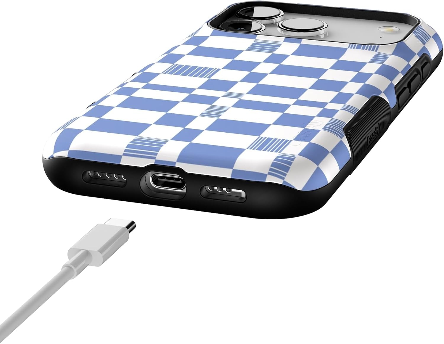 image:imageCasely iPhone 17 Pro Case Into the Wild Black Leopard Bold Protective Design MagSafe Compatible DesignReality Check Periwinkle