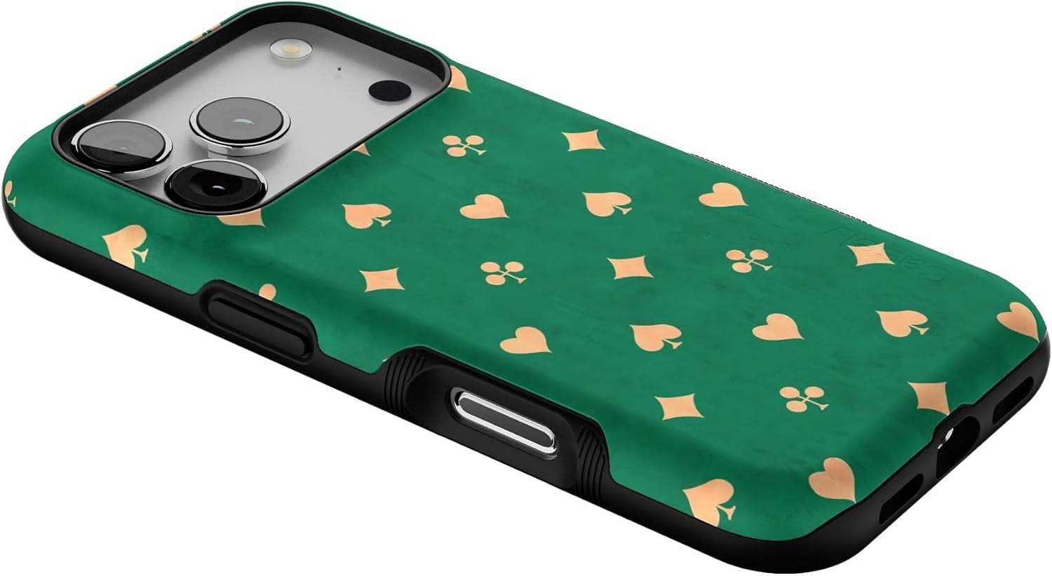 image:imageCasely iPhone 17 Pro Case Into the Wild Black Leopard Bold Protective Design MagSafe Compatible DesignRoyal Flush French Deck