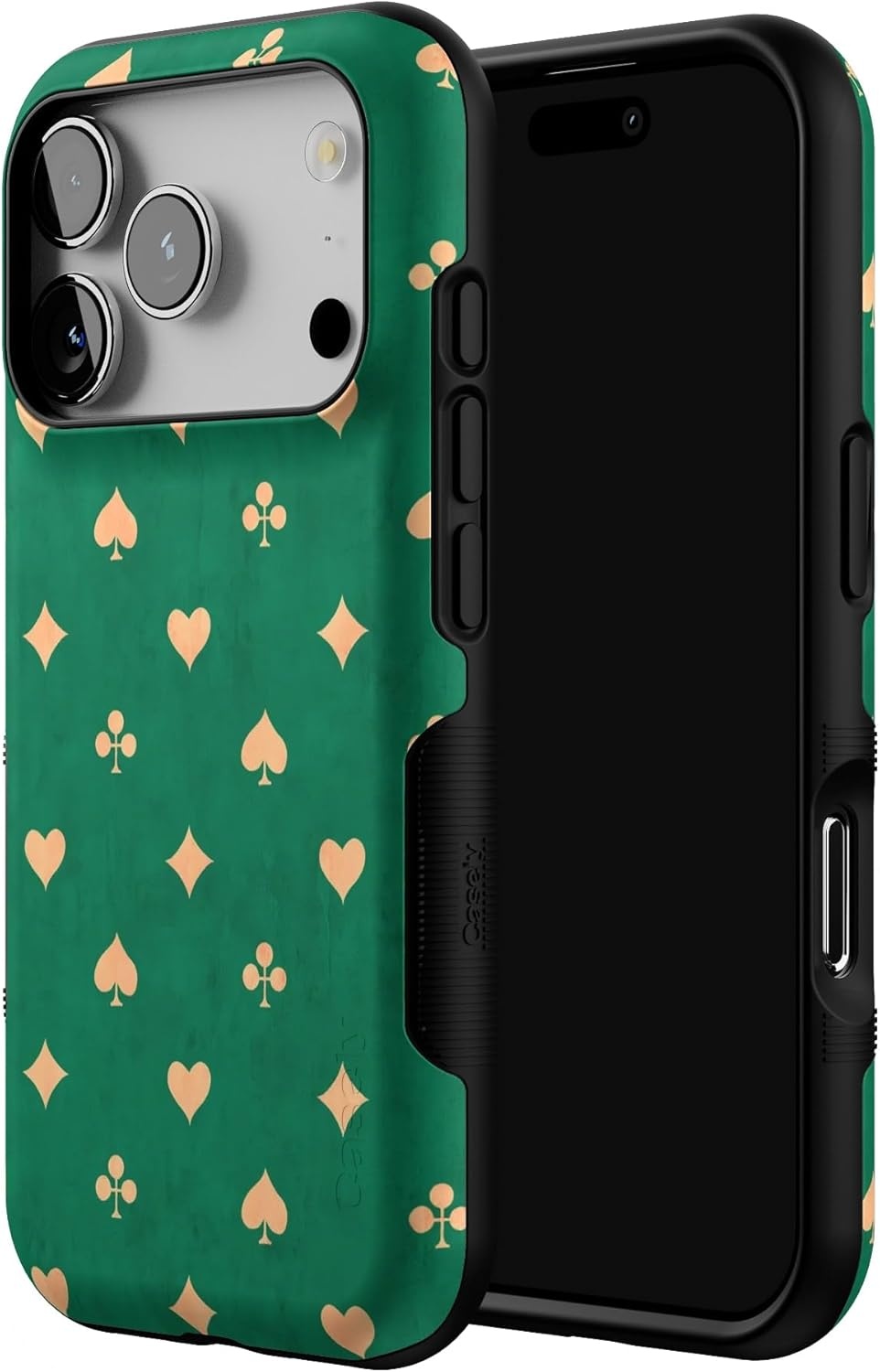 image:imageCasely iPhone 17 Pro Case Into the Wild Black Leopard Bold Protective Design MagSafe Compatible DesignRoyal Flush French Deck