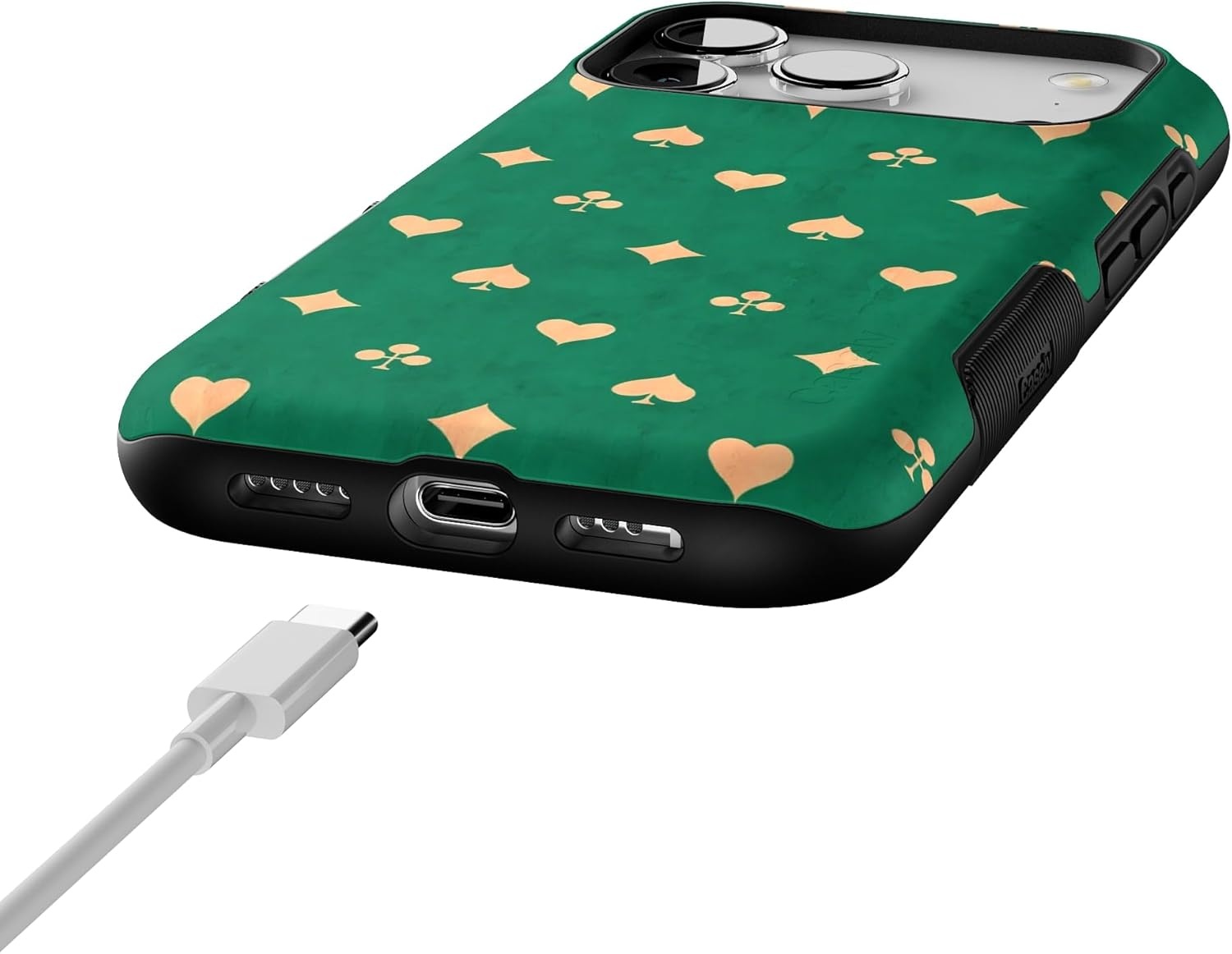 image:imageCasely iPhone 17 Pro Case Into the Wild Black Leopard Bold Protective Design MagSafe Compatible DesignRoyal Flush French Deck