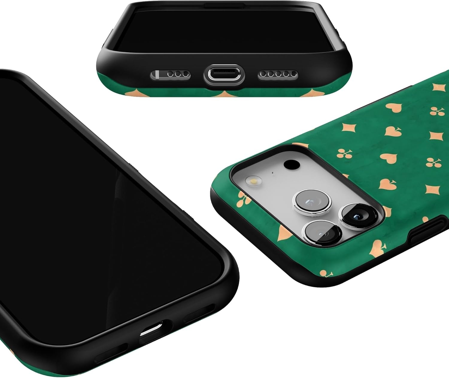 image:imageCasely iPhone 17 Pro Case Into the Wild Black Leopard Bold Protective Design MagSafe Compatible DesignRoyal Flush French Deck