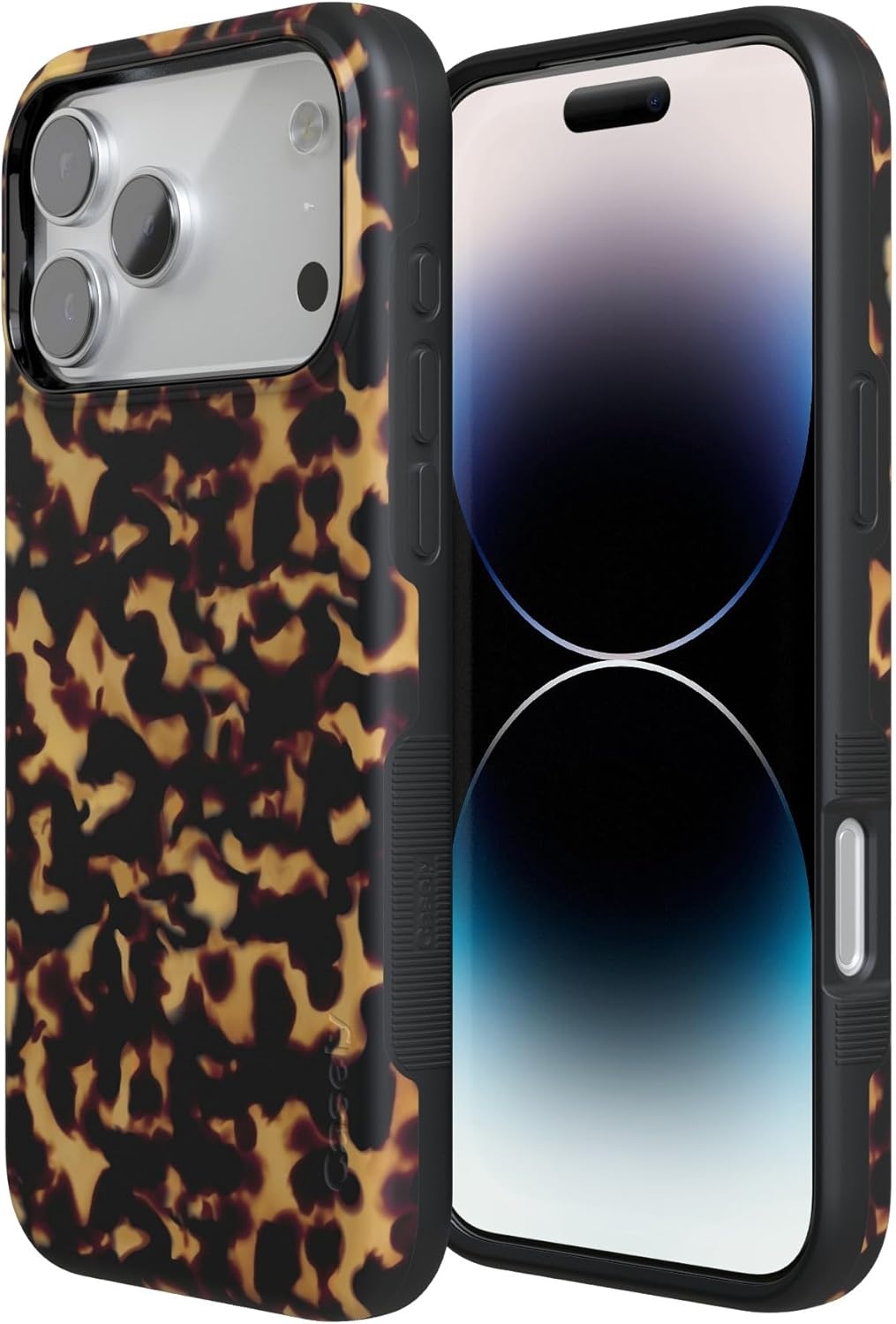 image:imageCasely iPhone 17 Pro Case Into the Wild Black Leopard Bold Protective Design MagSafe Compatible DesignShell Shocked Tortoise Print
