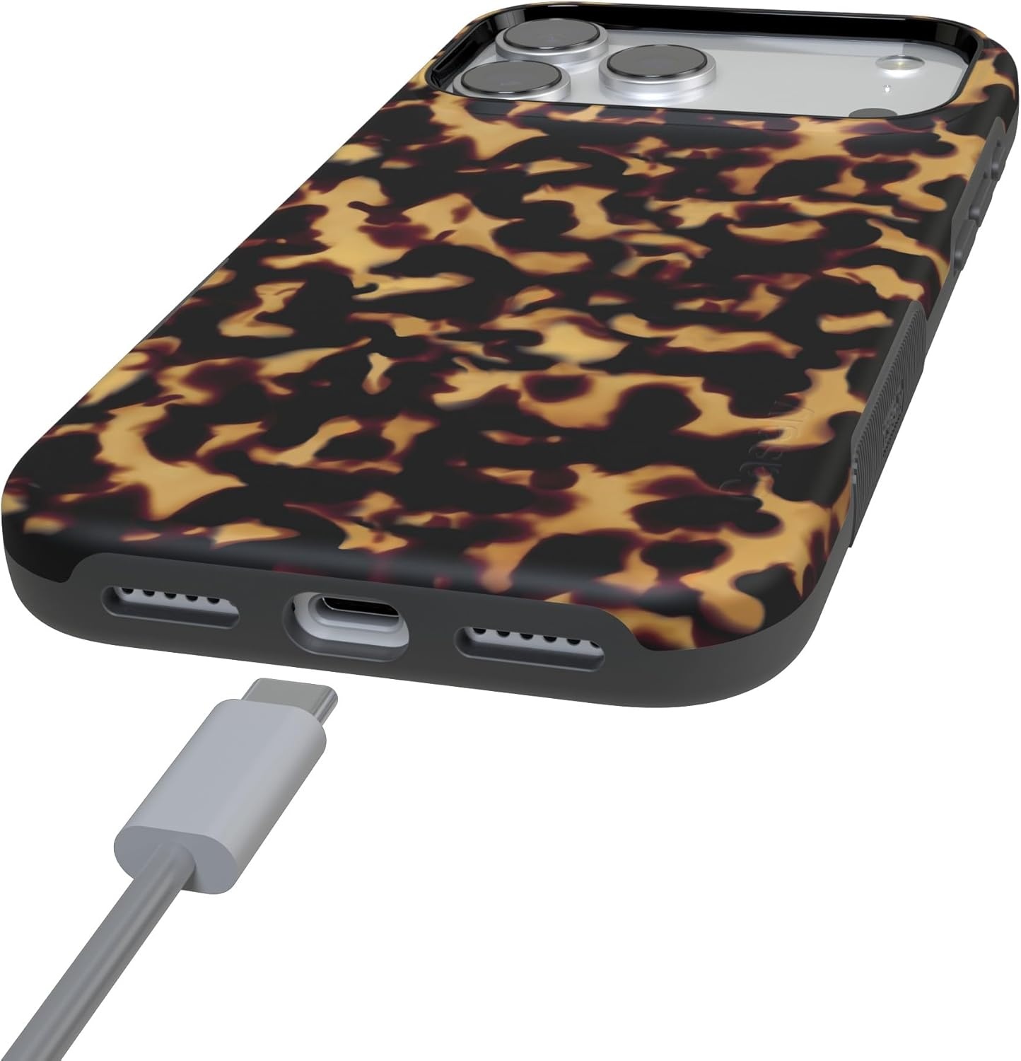 image:imageCasely iPhone 17 Pro Case Into the Wild Black Leopard Bold Protective Design MagSafe Compatible DesignShell Shocked Tortoise Print