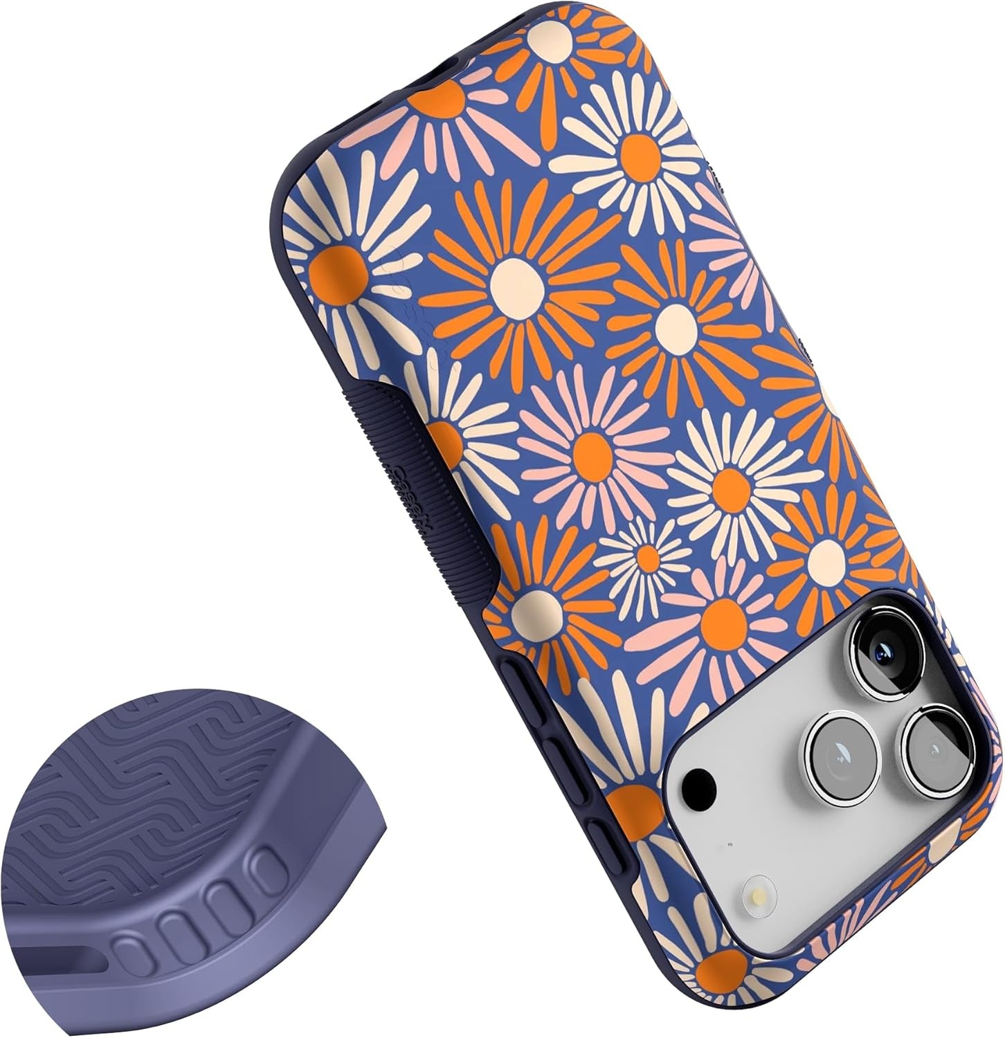 image:imageCasely iPhone 17 Pro Case Into the Wild Black Leopard Bold Protective Design MagSafe Compatible DesignSpring Forward Daisy Floral