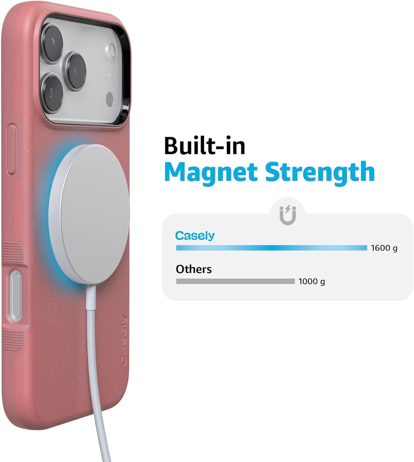 image:imageCasely iPhone 17 Pro Case Into the Wild Black Leopard Bold Protective Design MagSafe Compatible DesignStarfish Wishes Coral Pink Shimmer