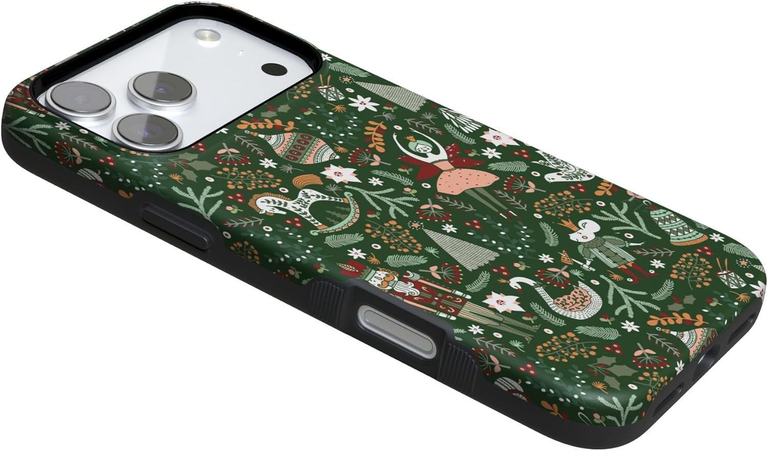 image:imageCasely iPhone 17 Pro Case Into the Wild Black Leopard Bold Protective Design MagSafe Compatible DesignSugar Plum Fairy Winter Wonderland