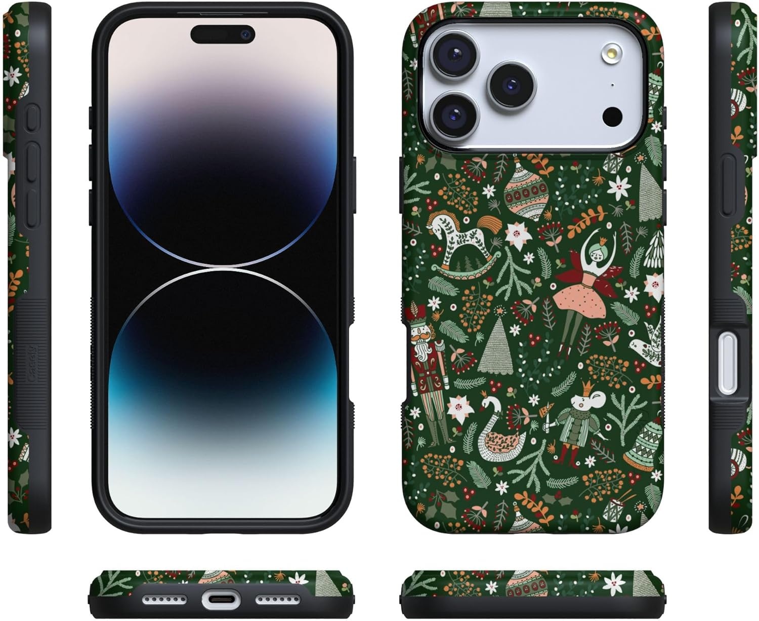 image:imageCasely iPhone 17 Pro Case Into the Wild Black Leopard Bold Protective Design MagSafe Compatible DesignSugar Plum Fairy Winter Wonderland