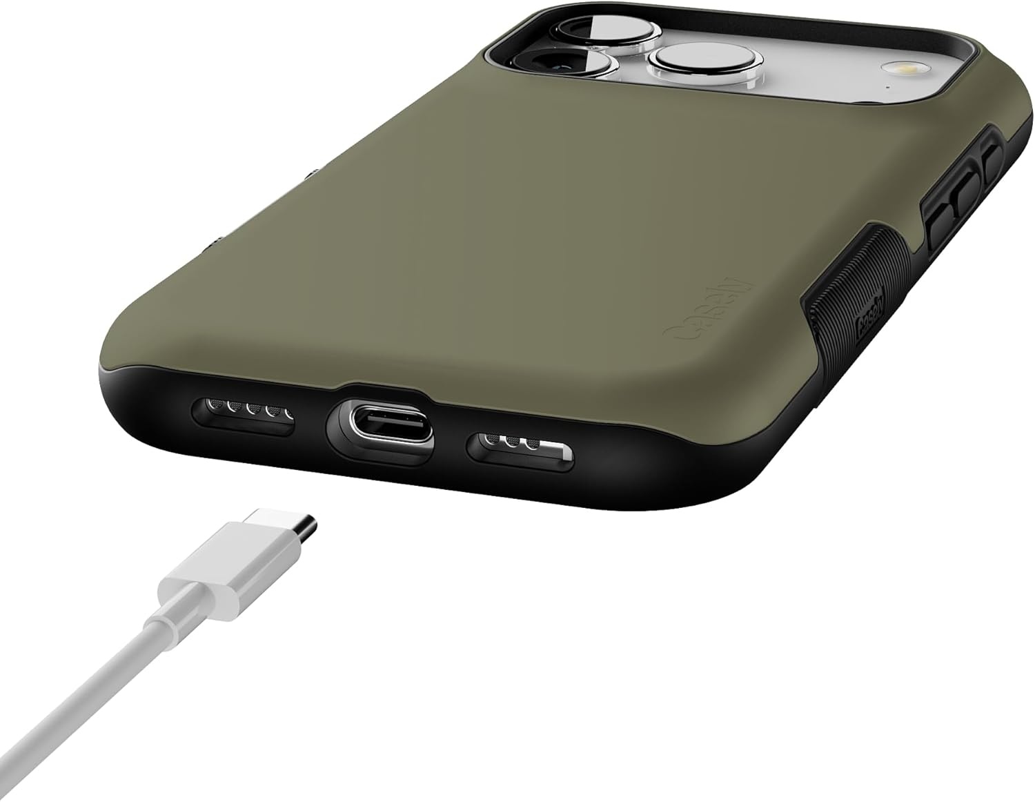 image:imageCasely iPhone 17 Pro Case Into the Wild Black Leopard Bold Protective Design MagSafe Compatible DesignThe Boyfriend Collection Army Green