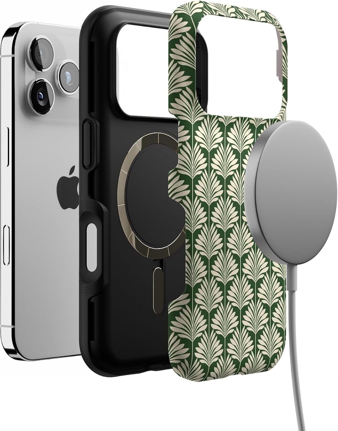 image:imageCasely iPhone 17 Pro Case Into the Wild Black Leopard Bold Protective Design MagSafe Compatible DesignThe Boyfriend Collection Cabana Nights