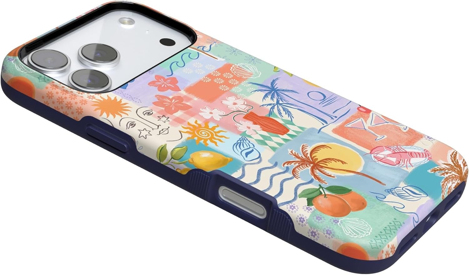 image:imageCasely iPhone 17 Pro Case Into the Wild Black Leopard Bold Protective Design MagSafe Compatible DesignTropical Heat Beachy Collage