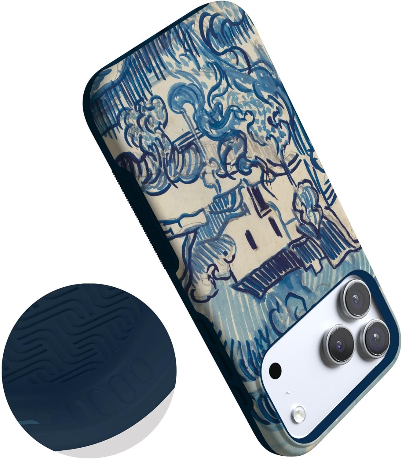 image:imageCasely iPhone 17 Pro Case Into the Wild Black Leopard Bold Protective Design MagSafe Compatible DesignVan Gogh Landscape With Houses