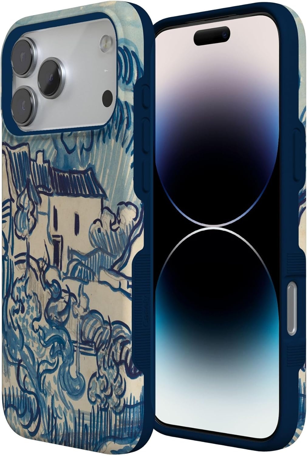 image:imageCasely iPhone 17 Pro Case Into the Wild Black Leopard Bold Protective Design MagSafe Compatible DesignVan Gogh Landscape With Houses