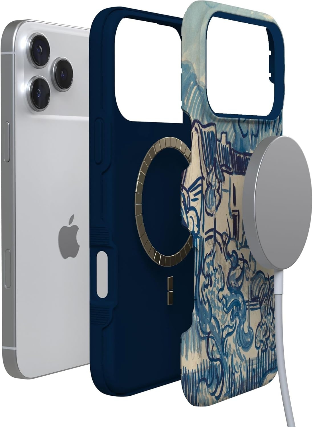 image:imageCasely iPhone 17 Pro Case Into the Wild Black Leopard Bold Protective Design MagSafe Compatible DesignVan Gogh Landscape With Houses