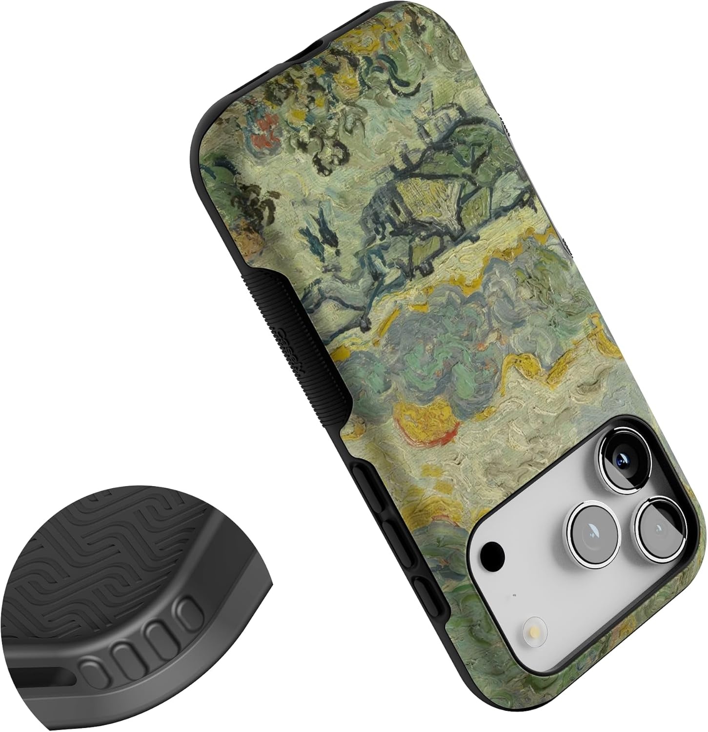 image:imageCasely iPhone 17 Pro Case Into the Wild Black Leopard Bold Protective Design MagSafe Compatible DesignVan Gogh Reminiscence of Vincent