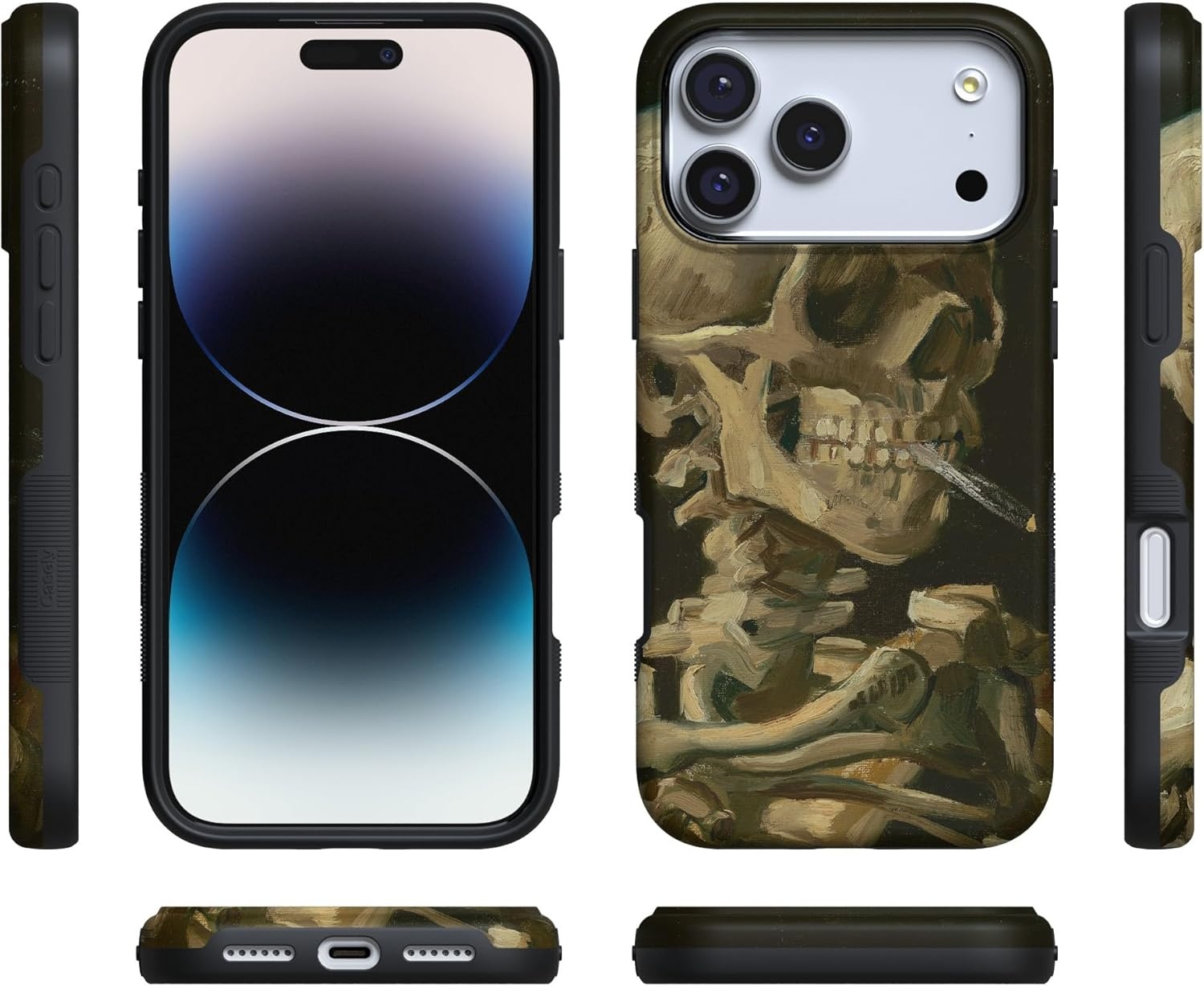image:imageCasely iPhone 17 Pro Case Into the Wild Black Leopard Bold Protective Design MagSafe Compatible DesignVan Gogh Skull of a Skeleton with Burning Cig