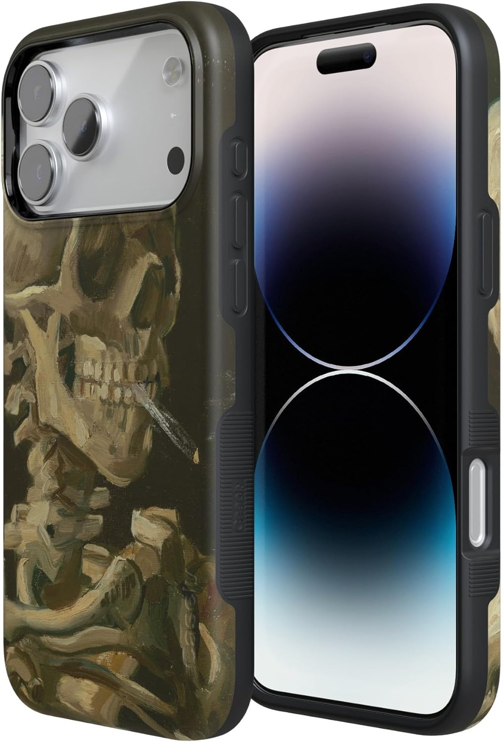 image:imageCasely iPhone 17 Pro Case Into the Wild Black Leopard Bold Protective Design MagSafe Compatible DesignVan Gogh Skull of a Skeleton with Burning Cig