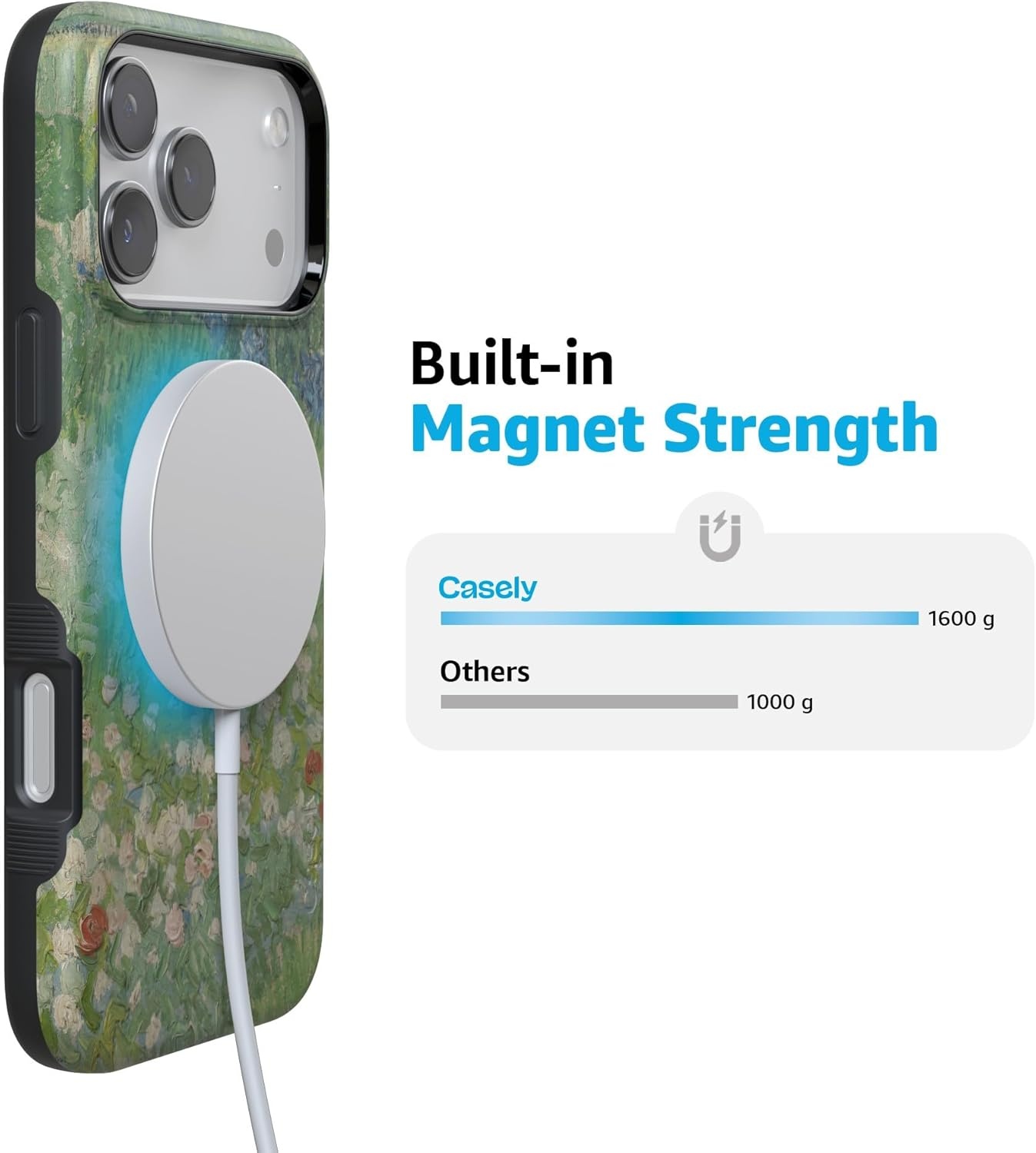 image:imageCasely iPhone 17 Pro Case Into the Wild Black Leopard Bold Protective Design MagSafe Compatible DesignVan Gogh Vincents Admired Garden