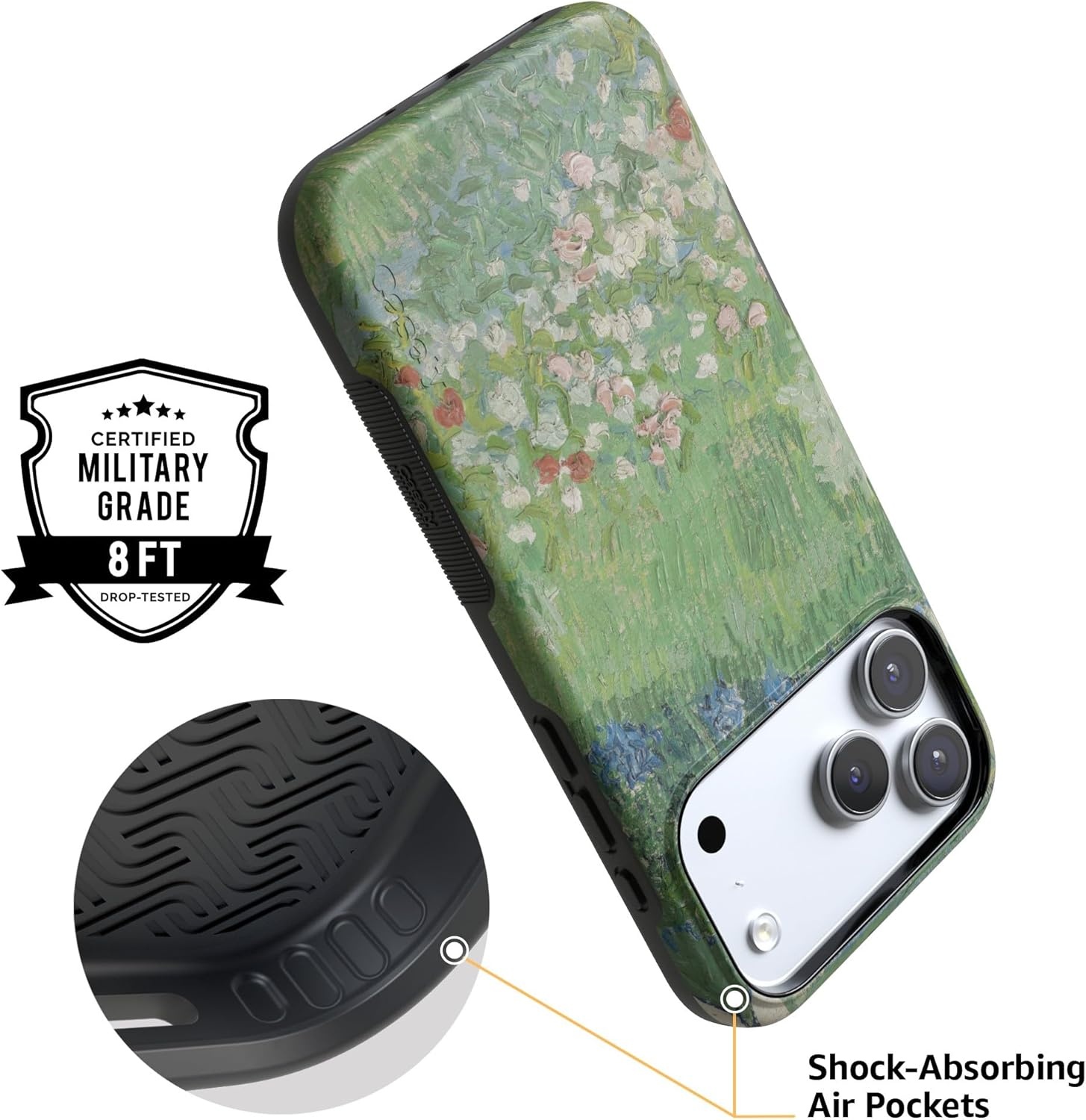 image:imageCasely iPhone 17 Pro Case Into the Wild Black Leopard Bold Protective Design MagSafe Compatible DesignVan Gogh Vincents Admired Garden