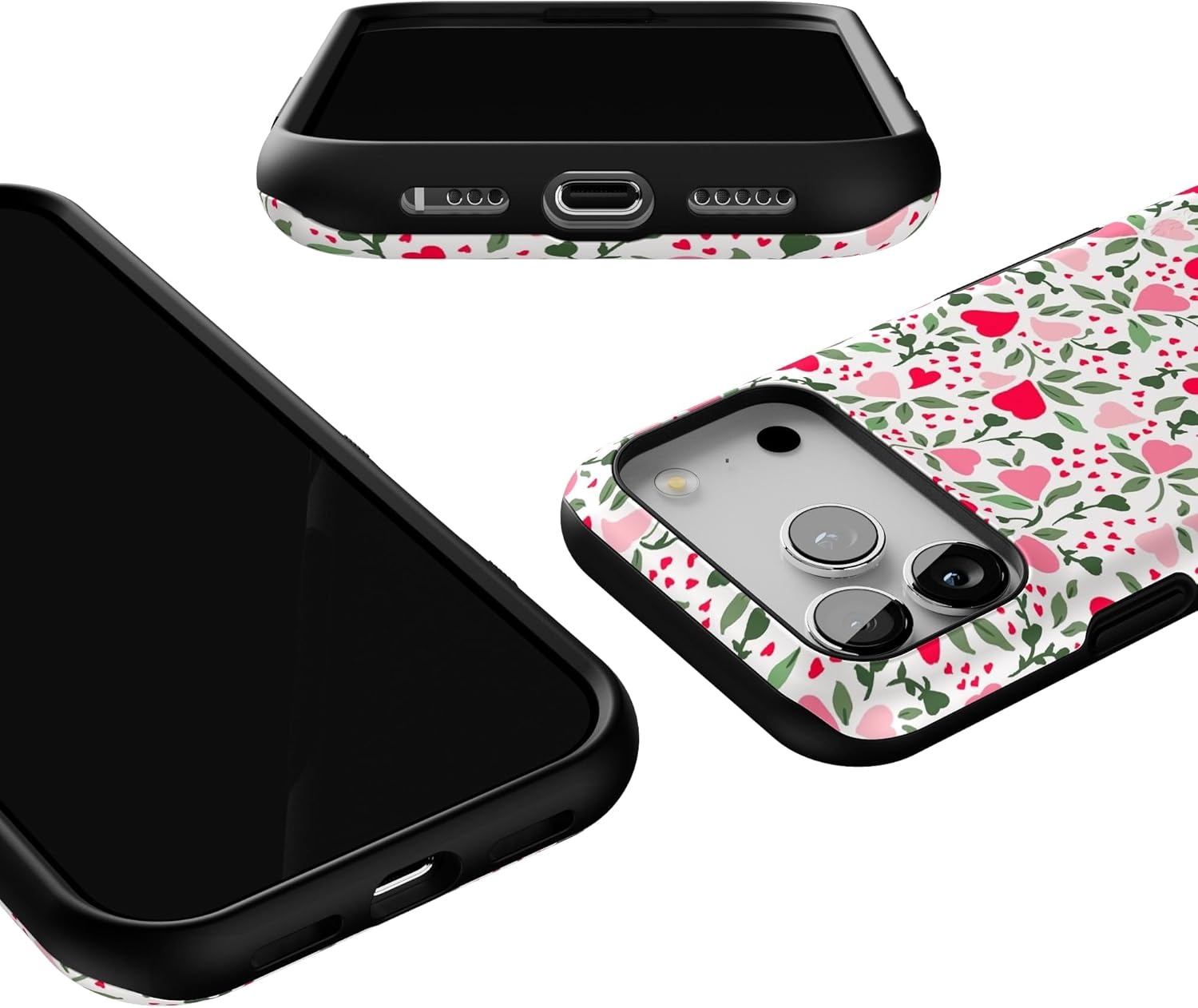 image:imageCasely iPhone 17 Pro Case Into the Wild Black Leopard Bold Protective Design MagSafe Compatible DesignVines of Love Floral Heart