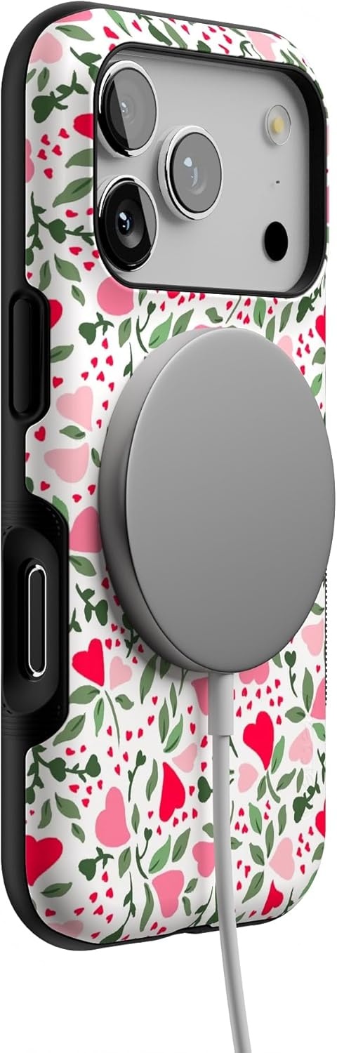 image:imageCasely iPhone 17 Pro Case Into the Wild Black Leopard Bold Protective Design MagSafe Compatible DesignVines of Love Floral Heart