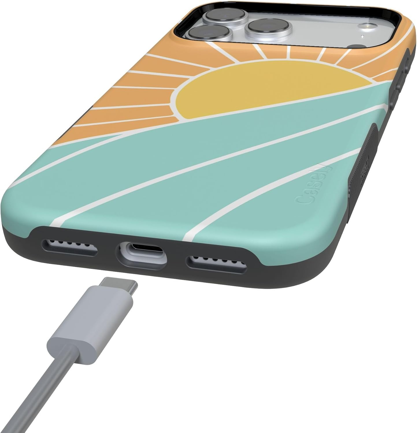 image:imageCasely iPhone 17 Pro Case Into the Wild Black Leopard Bold Protective Design MagSafe Compatible DesignWaves Rays Sunshine