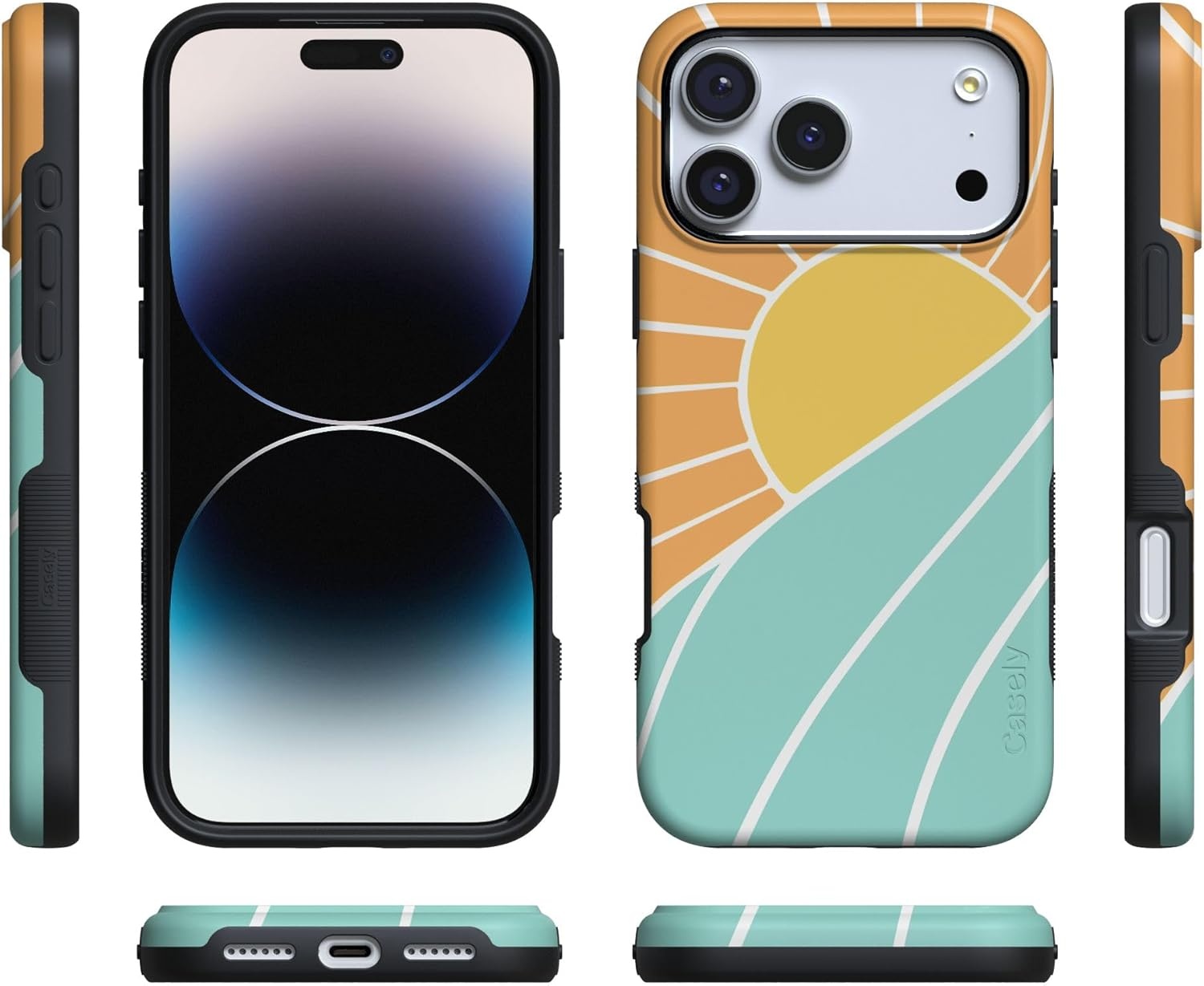 image:imageCasely iPhone 17 Pro Case Into the Wild Black Leopard Bold Protective Design MagSafe Compatible DesignWaves Rays Sunshine