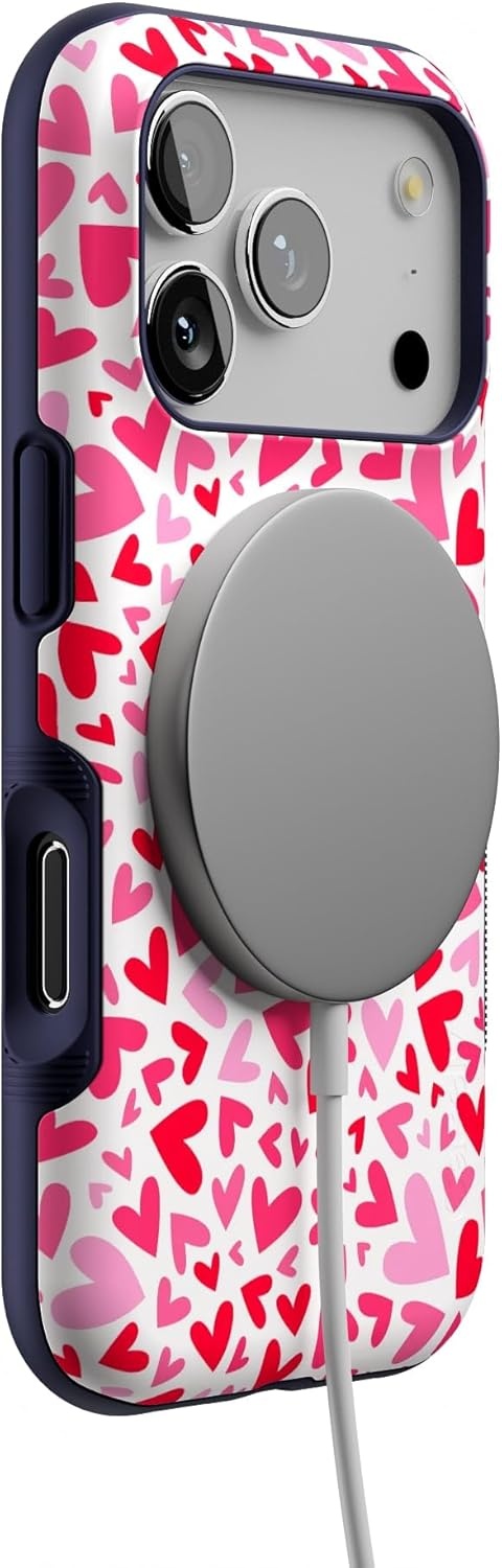 image:imageCasely iPhone 17 Pro Case Into the Wild Black Leopard Bold Protective Design MagSafe Compatible DesignXOXO Candy Hearts
