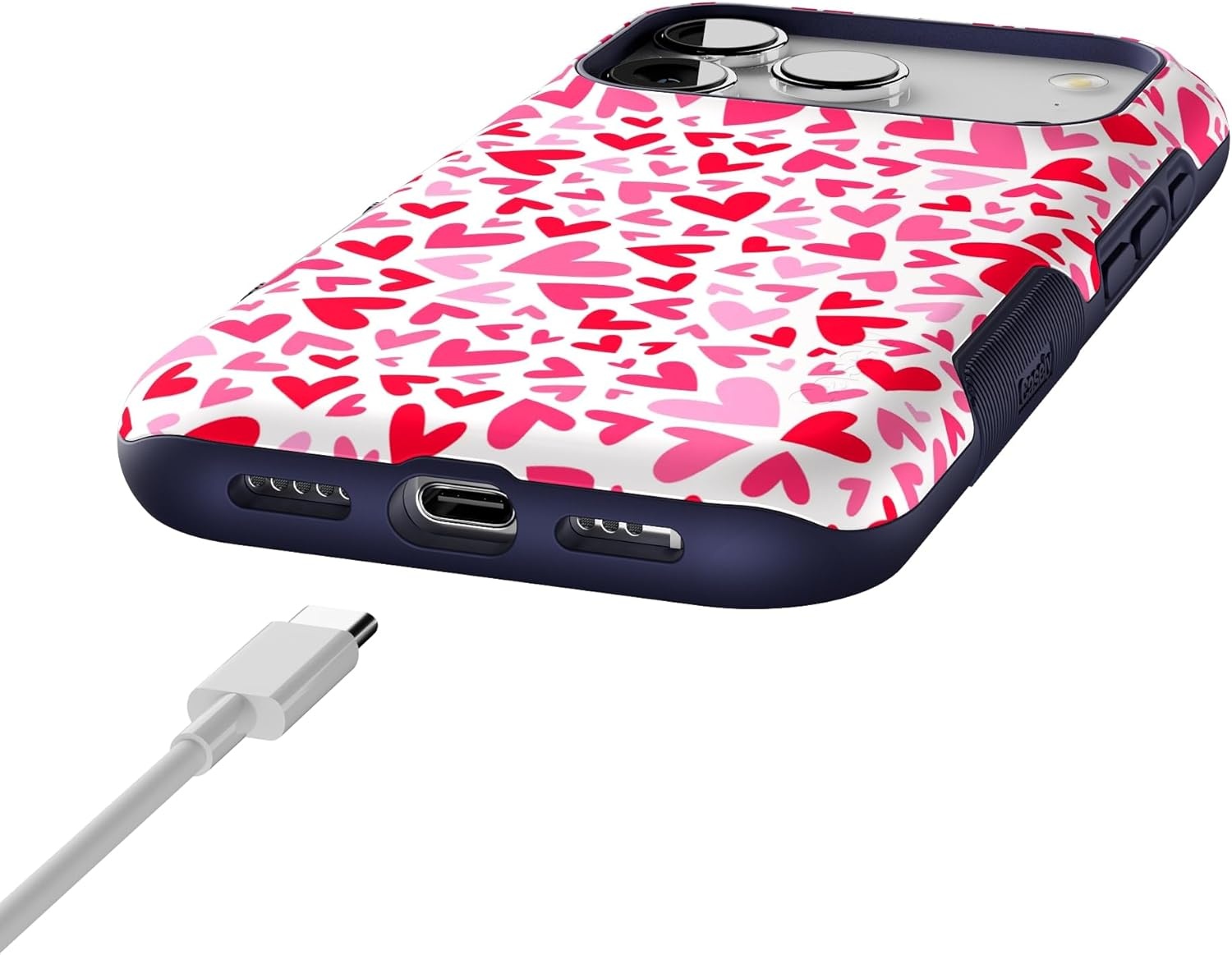 image:imageCasely iPhone 17 Pro Case Into the Wild Black Leopard Bold Protective Design MagSafe Compatible DesignXOXO Candy Hearts