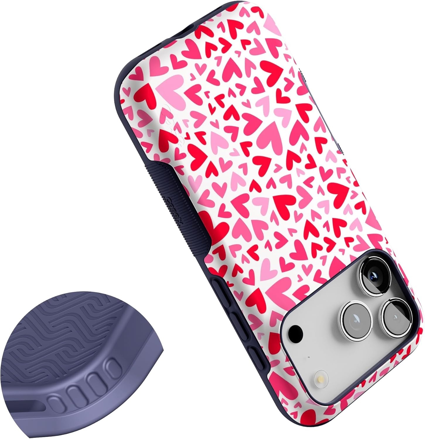 image:imageCasely iPhone 17 Pro Case Into the Wild Black Leopard Bold Protective Design MagSafe Compatible DesignXOXO Candy Hearts