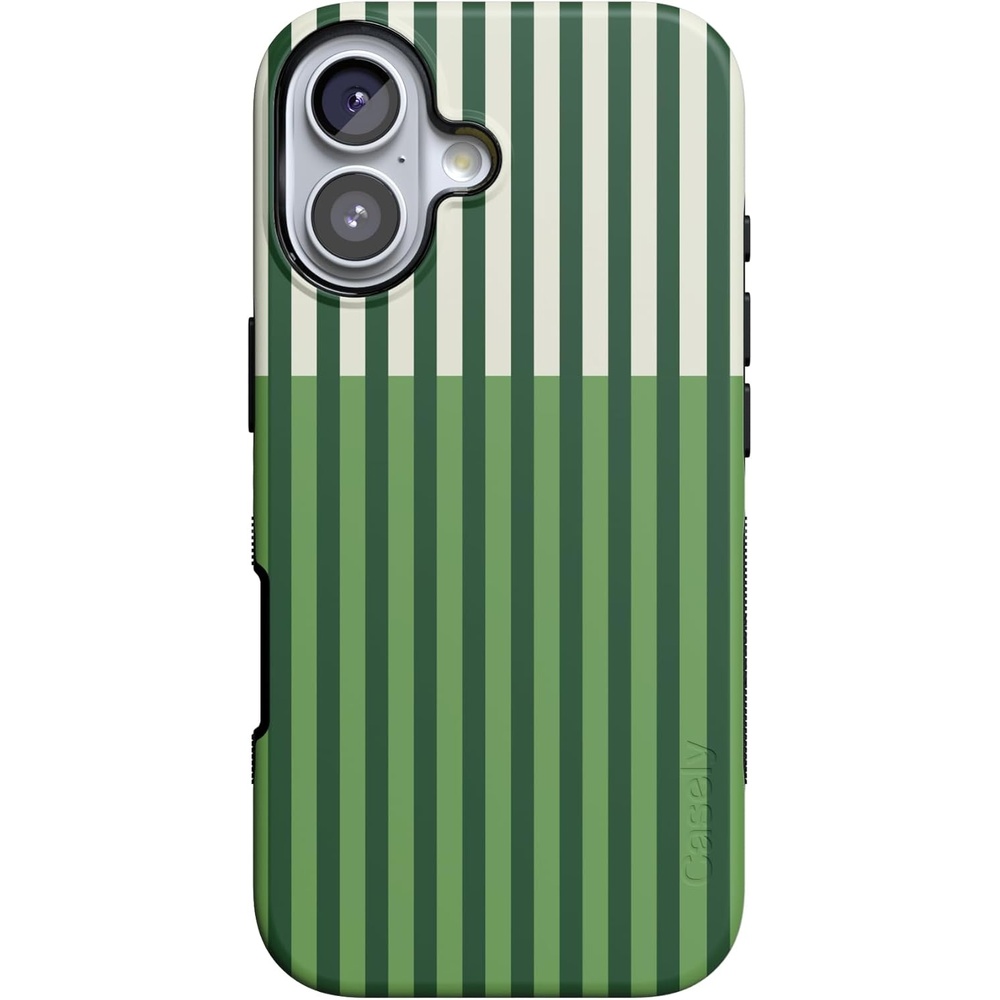 image:imageCasely iPhone 17 Case Clubhouse Fairway Stripes Bold Protective Design Compatible with MagSafe