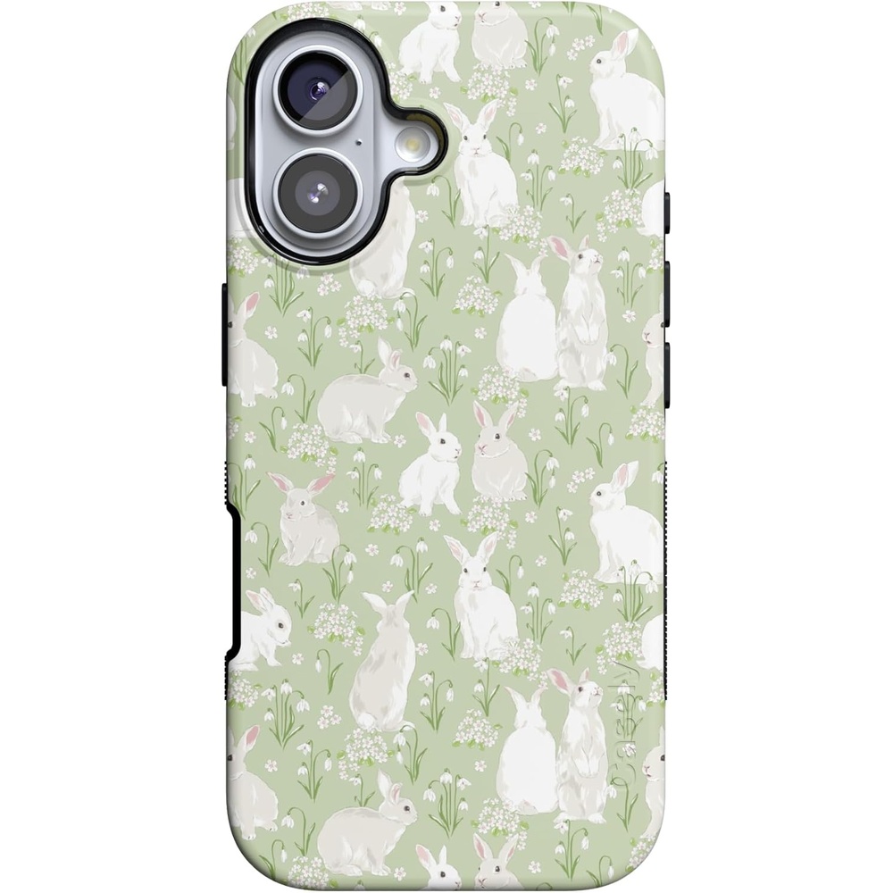 image:imageCasely iPhone 17 Case Hop to it Green Bunny Bold Protective Design Compatible with MagSafe